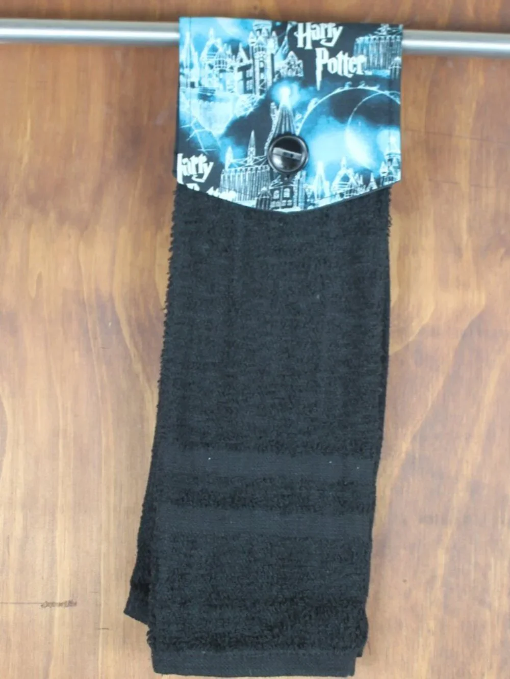 Harry Potter Blue Black Handmade Hanging Kitchen Hand Towel Cotton Terrycloth